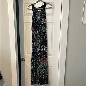 Women's Multicolor Chevron Maxi Dress